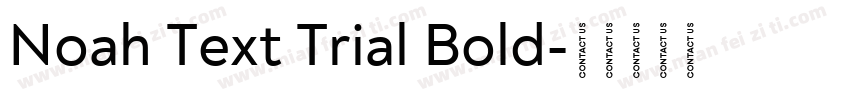 Noah Text Trial Bold字体转换